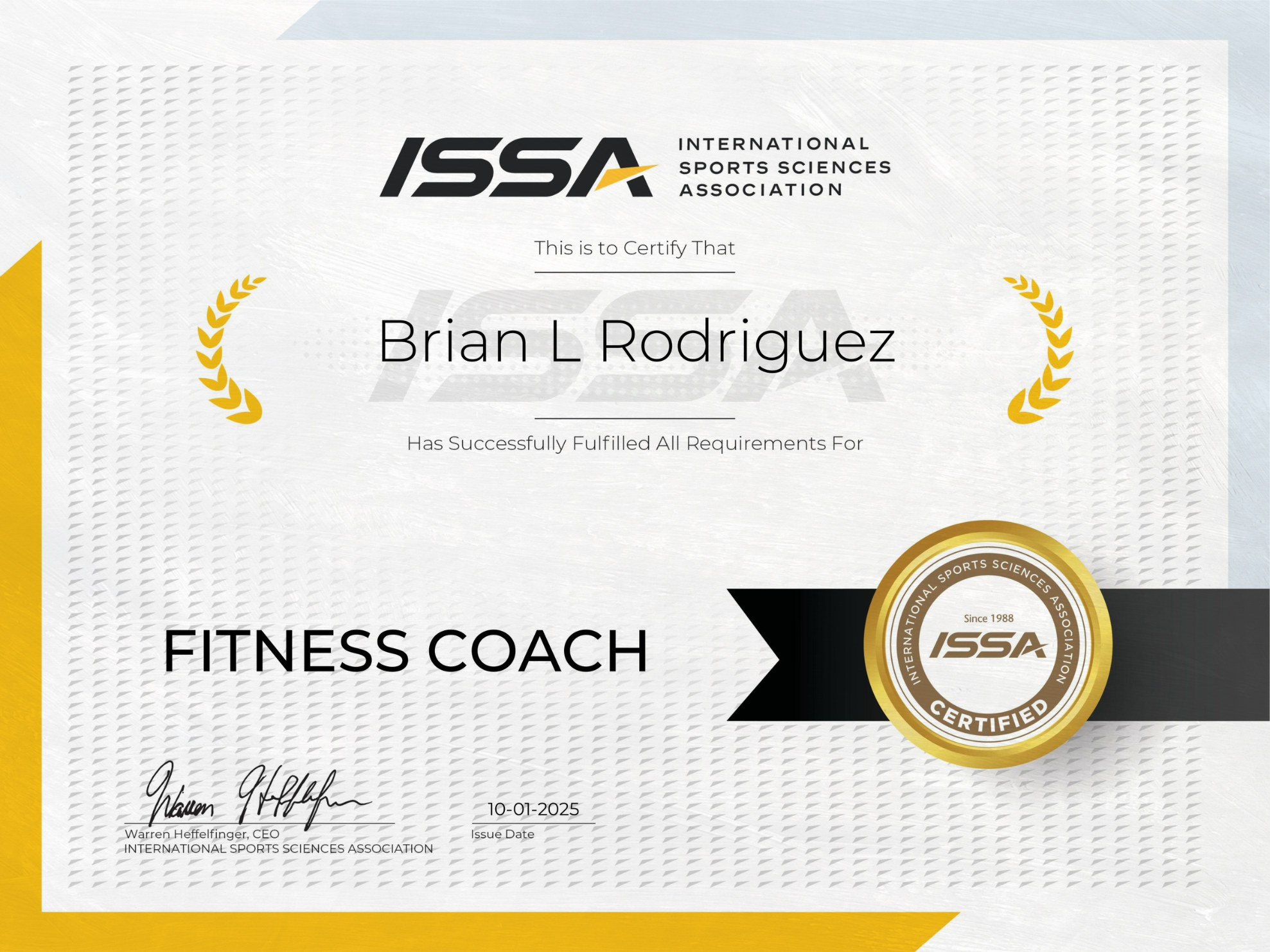 Certificación ISSA 3