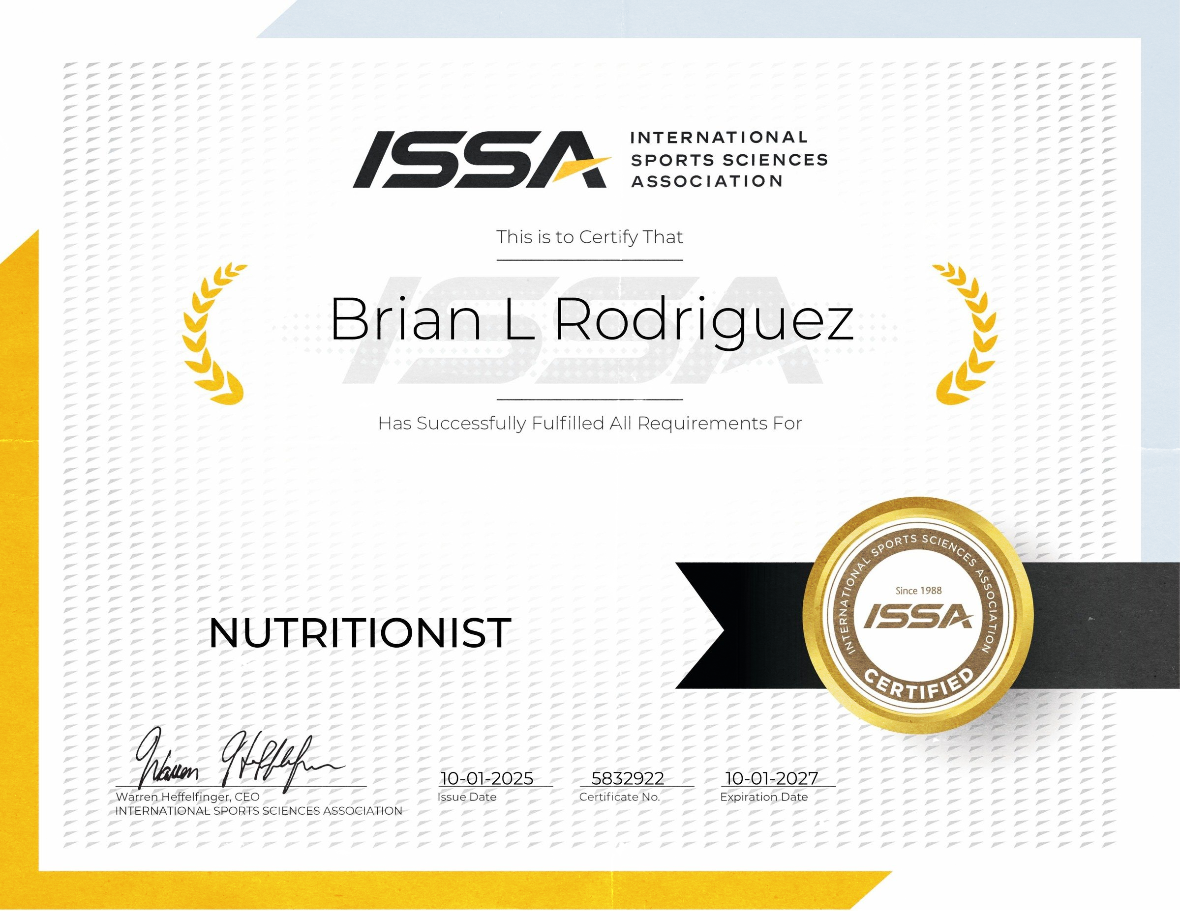 Certificación ISSA 2